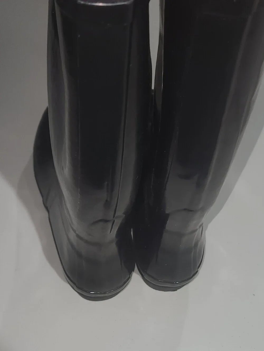 London Fog Tall Black Rain Boots Waterproof Women US Size 9